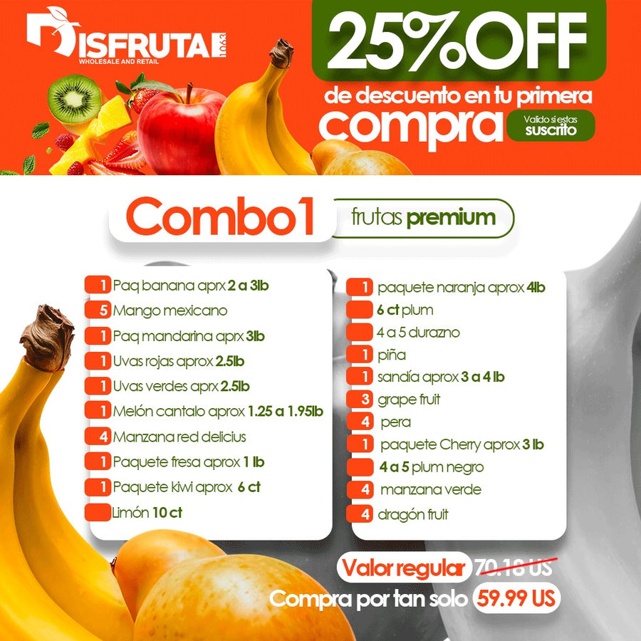 COMBO DE FRUTAS FAMILIAR PRIMIUM PARA 5-7 PERSONA