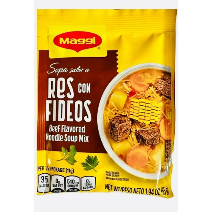 MAGGI BEESF NOODLE SOPA CON SABOR A RES CON FIDEO 1.94 OZ