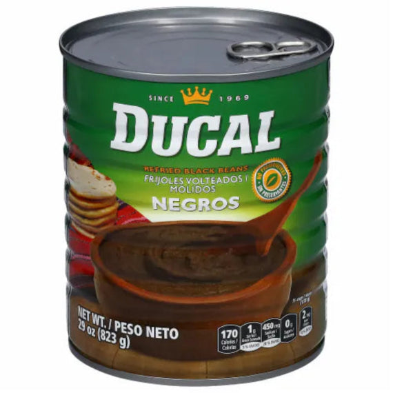 DUCAL BLACK REFRIED BEANS 29 OZ