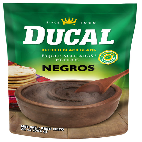 DUCAL REFRIED BLK BEANS 28 OZ