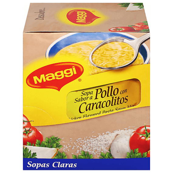 MAGGI SOPA SABOR A POLLO CON CARACOLITOS 1.79 OZ