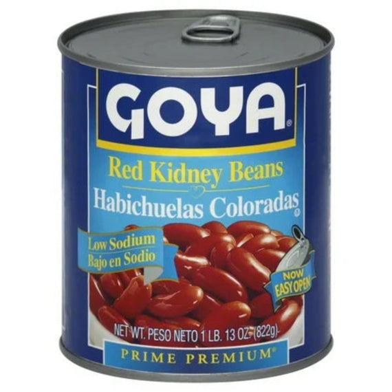 GOYA RED KIDNEY BEANS HABICHUELA COLORADAS LOW SODIUM   29 OZ