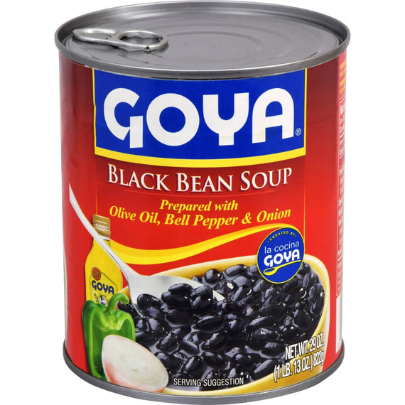 GOYA FRIJOLE NEGRO PREPARADO CON ACEITE DE OLIVA.PIMIENTO Y CEBOLLA 29 OZ