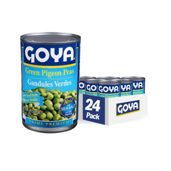 GOYA GREEN PIGEON PEAS LOW SODIUM 15 OZ
