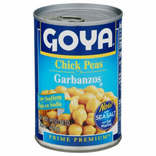 GOYA CHICK PEAS GARBANZOS LOW SODIUM  15.5 OZ