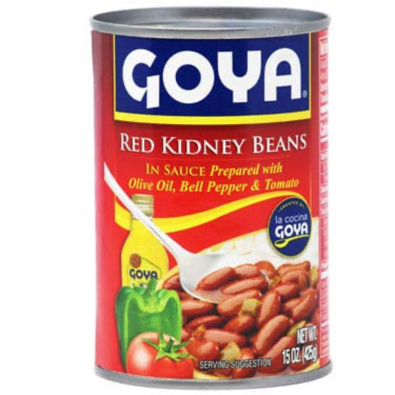GOYA RED KIDNEY BEANS IN SAUCE PREPARED WITH OLIVE OIL,BELL PEPPER Y TOMATO 15 OZ