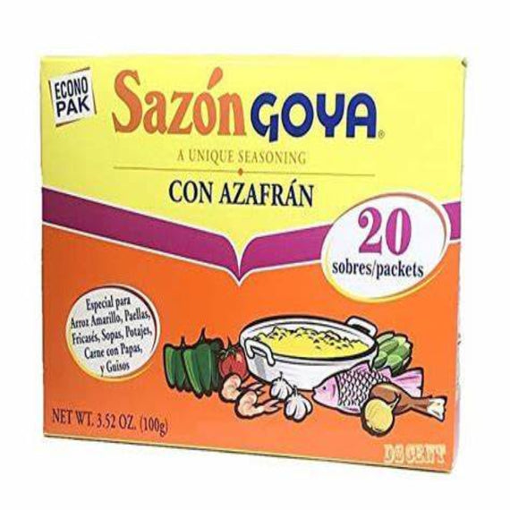 SAZON GOYA  CON AZAFRAN  PAK 20  3.52 OZ