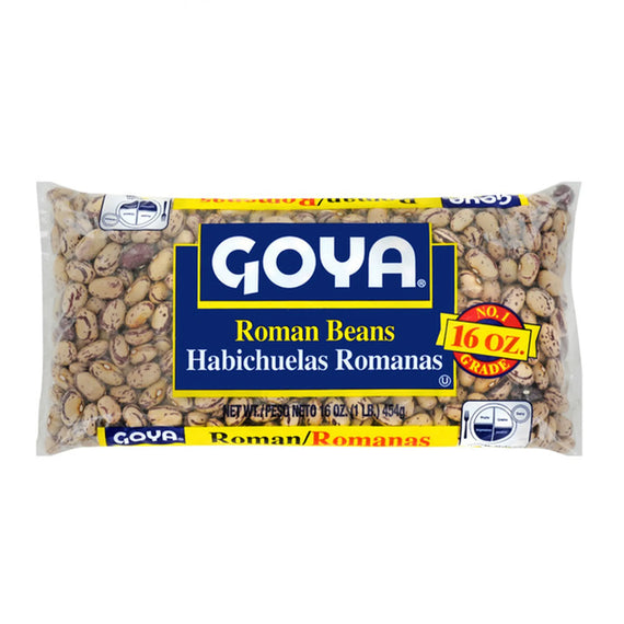 GOYA ROMAN BEANS HABICHUELAS ROMANAS 16 OZ BAG