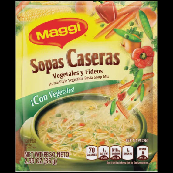 MAGGI SOPA CASERA VEGETALES Y FIDEO 3.3 OZ