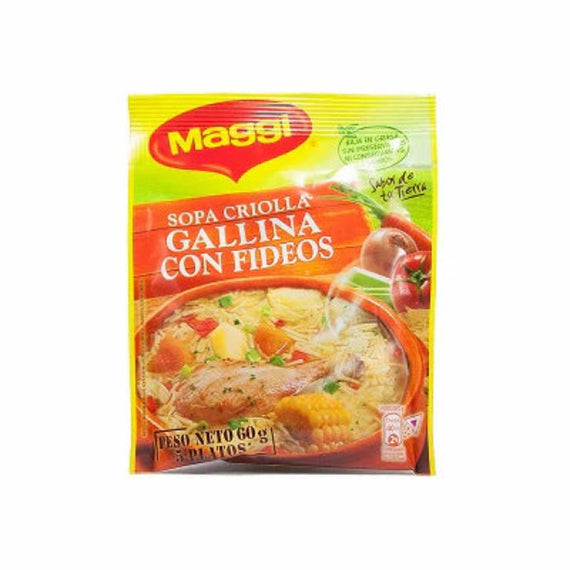 MAGGI SOPA CRIOLLA GALLINA CON FIDEO 2.12 OZ